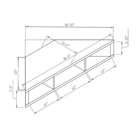 Brand new π Furniture Of America Sukhumi 47-inch Wall-mounted Corner TV Console Walnut Oak β - Image 6