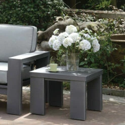 Top 10 π Furniture Of America Luva Modern Grey 24-inch Aluminum Outdoor End Table π