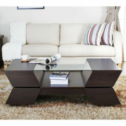 Cheap 🌟 Furniture Of America Anjin Enzo Two-tone 47-inch 1-shelf Coffee Table White 🥰