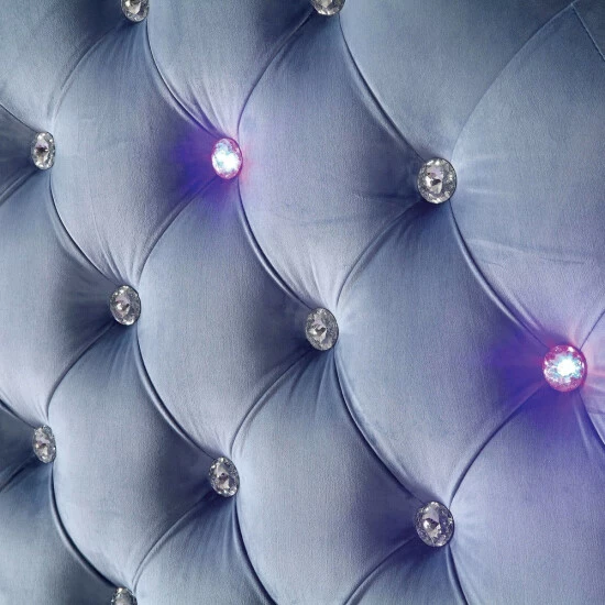 Brand new 💯 Furniture Of America Lina Contemporary Fabric Tufted Crown Headboard 🎉 - Image 3