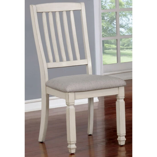 Wholesale π Furniture Of America Keer Country White Fabric Dining Chairs (Set Of 2) π