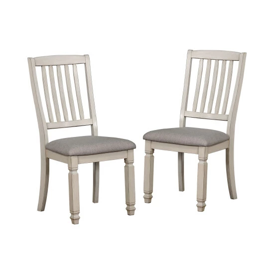 Wholesale π Furniture Of America Keer Country White Fabric Dining Chairs (Set Of 2) π - Image 4