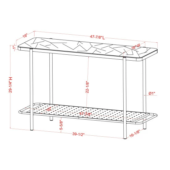 Cheapest 🔥 Furniture Of America Puetz Contemporary Black 48 Inches Sofa Table 😀 - Image 7