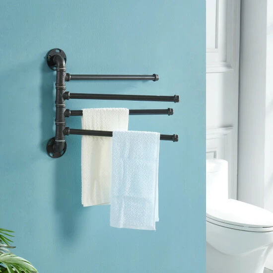 Budget π Furniture Of America Brevin Industrial Sand Black Wall Mounted Towel Rack π