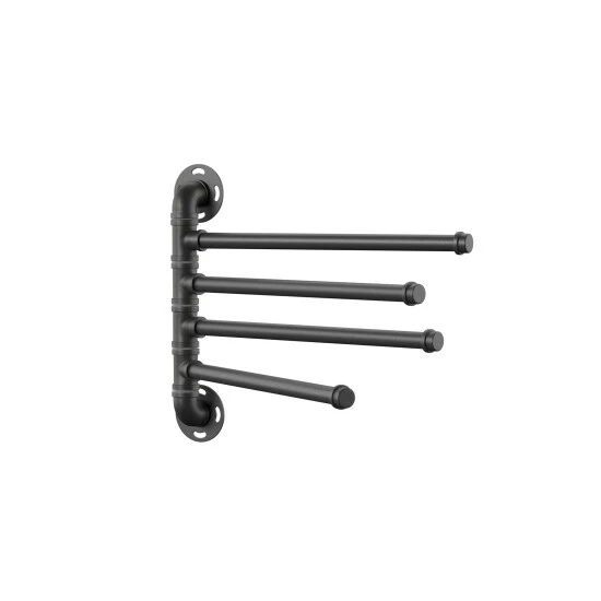 Budget π Furniture Of America Brevin Industrial Sand Black Wall Mounted Towel Rack π - Image 2