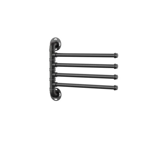 Budget π Furniture Of America Brevin Industrial Sand Black Wall Mounted Towel Rack π - Image 4