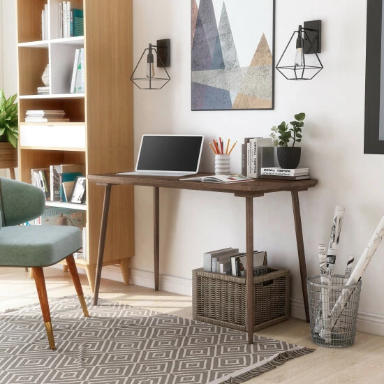 Wholesale 🤩 Furniture Of America Domina Modern 47-inch Computer Desk White Oak 🌟