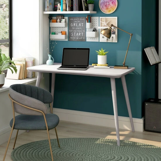 Wholesale 🤩 Furniture Of America Domina Modern 47-inch Computer Desk White Oak 🌟 - Image 5