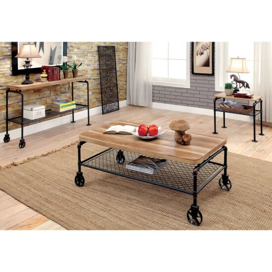 Outlet 🌟 Furniture Of America Galbus Urban Black 47-inch Metal Coffee Table ✔️ - Image 3