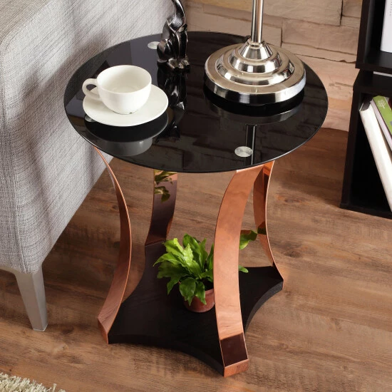 Buy ❤️ Furniture Of America Hola Contemporary Black 18-inch 1-shelf Side Table ❤️ - Image 3