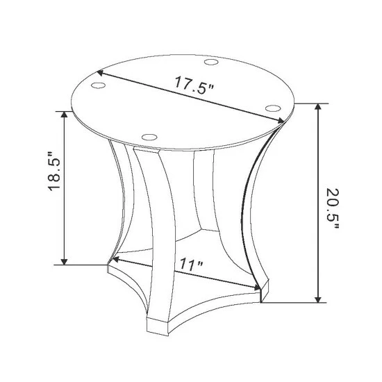 Buy ❤️ Furniture Of America Hola Contemporary Black 18-inch 1-shelf Side Table ❤️ - Image 5