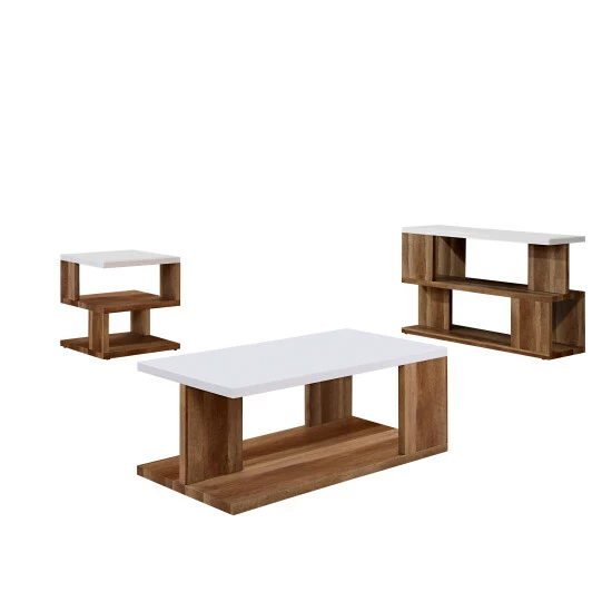 Brand new ⭐ Furniture Of America Rone Contemporary Brown 22-inch 2-shelf Side Table 🛒 - Image 3