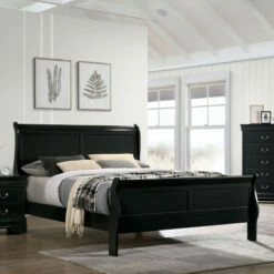 Top 10 🌟 Furniture Of America Lavina Transitional Solid Wood Sleigh Panel Bed Grey 🎁