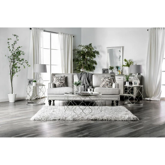 Hot Sale ❤️ Furniture Of America Jenn Contemporary Gold 22-inch Metal Round Side Table 🤩 - Image 3