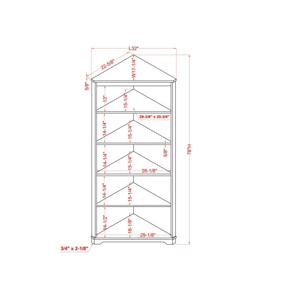 Budget 🎁 Furniture Of America Marbella Rustic 5-shelf Corner Bookcase Antique White 😀 - Image 3