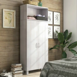 Wholesale 😍 Furniture Of America Jessica Contemporary Armoire Charcoal Grey 🔔