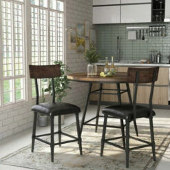 Best Pirce 🛒 Furniture Of America Larimere Industrial Black Counter Chairs (Set Of 2) 🎉