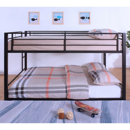 Best deal 🛒 Furniture Of America Drella Traditional Metal Bunk Bed With Ladder Sand Black 🤩 - Image 2
