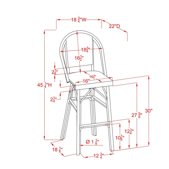 Budget 😍 Furniture Of America Ariel Natural Tone 30-inch Patio Bar Chairs (Set Of 2) Yellow & White ❤️ - Image 7