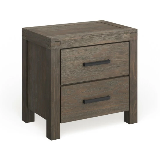 Wholesale π Furniture Of America Barrison Rustic Dark Grey 2-drawer Nightstand π₯° - Image 2