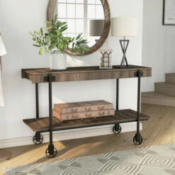 Buy ❤️ Hyssop Industrial 47-in Console Table By Furniture Of America Natural Tone 🤩