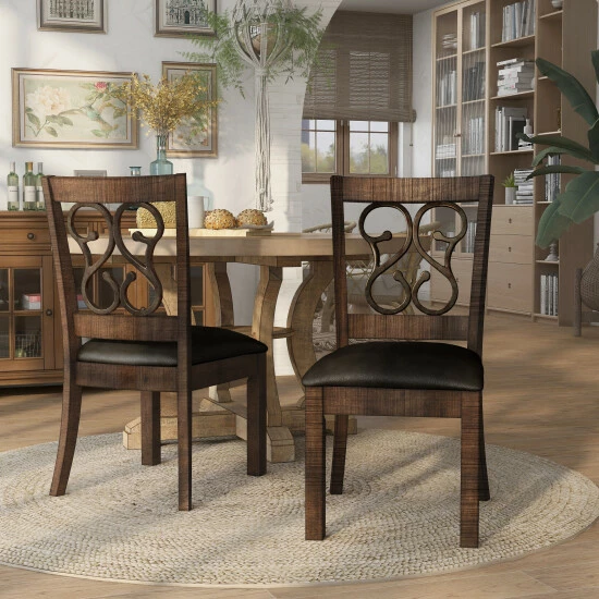 Outlet 𧨠Furniture Of America Tood Traditional Walnut Side Chairs (Set Of 2) π - Image 2