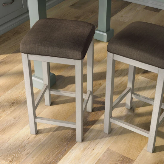 New 💯 Furniture Of America Milbain Farmhouse White Counter Stool (Set Of 2) 👏 - Image 3