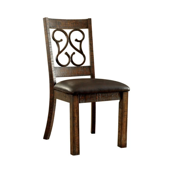 Outlet 𧨠Furniture Of America Tood Traditional Walnut Side Chairs (Set Of 2) π - Image 4