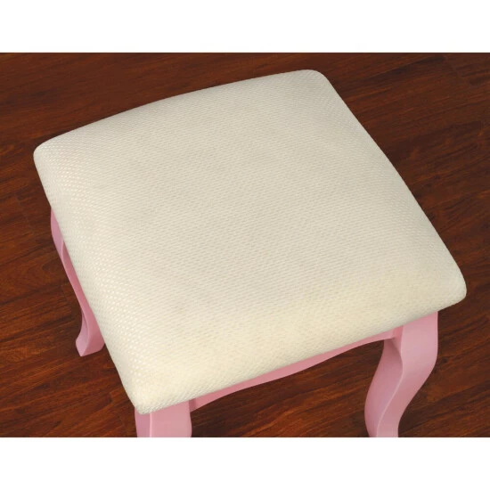 New 👏 Furniture Of America Worla Traditional Solid Wood 3-piece Vanity Set Pink ❤️ - Image 7