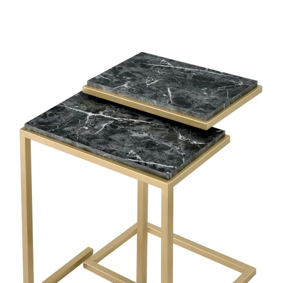 Flash Sale 👍 Furniture Of America Quana Contemporary 16-inch Faux Marble Nesting Tables White 🔥 - Image 3