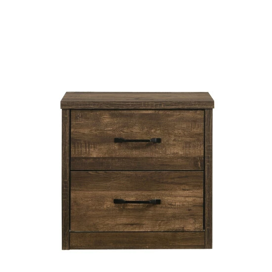 Best Sale 😀 Furniture Of America Greer Walnut 2-Drawer Nightstand With USB Ports 🔥 - Image 6