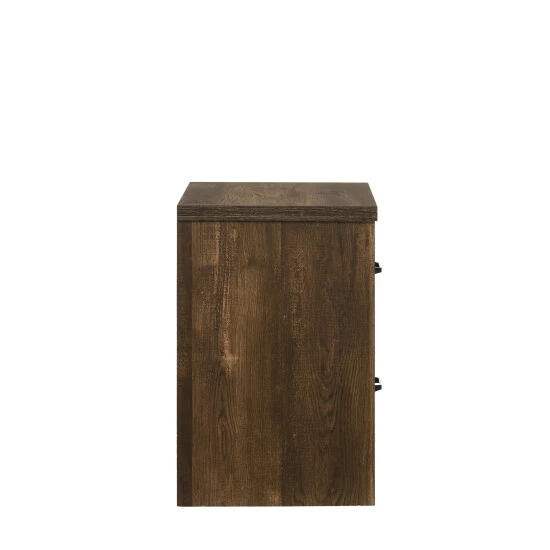 Best Sale 😀 Furniture Of America Greer Walnut 2-Drawer Nightstand With USB Ports 🔥 - Image 7