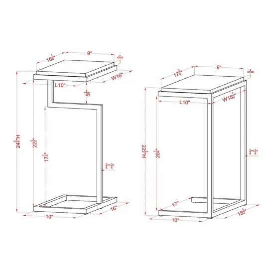 Flash Sale 👍 Furniture Of America Quana Contemporary 16-inch Faux Marble Nesting Tables White 🔥 - Image 5