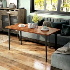 Flash Sale ✨ Furniture Of America Tommie Mid-century Modern Dining Table (60-inch) Dark Oak 👏