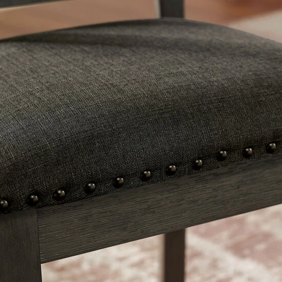 Buy 🔔 Furniture Of America Blye Rustic Grey Counter Height Chairs (Set Of 2) 🤩 - Image 4