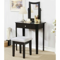 Wholesale π Furniture Of America Quol Contemporary Solid Wood 3-piece Vanity Set Black π§¨