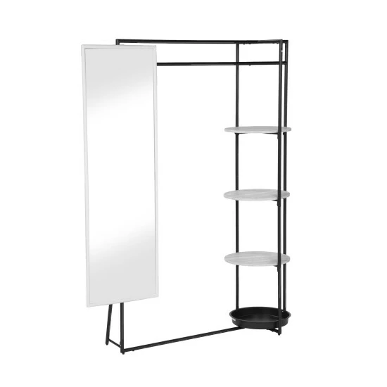 Deals 🤩 Furniture Of America Guetsy Contemporary Black 🧥 Coat Stand With Mirror 👏 - Image 6