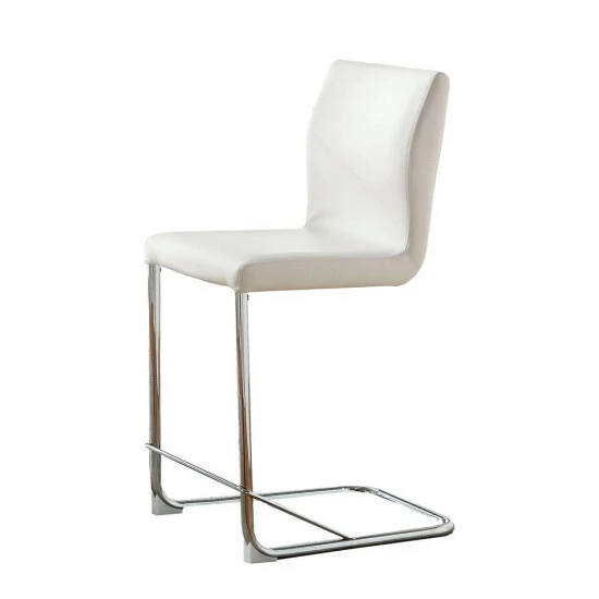 Promo 🤩 Furniture Of America Raji Contemporary Faux Leather Pub Chairs (Set Of 2) White 😍 - Image 2