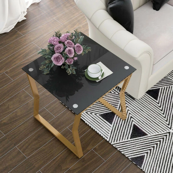 Discount ⌛ Furniture Of America Kiloran Contemporary Glass Top 24-inch Side Table Chrome 👍 - Image 4