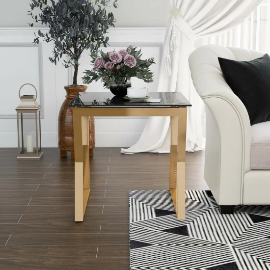 Discount ⌛ Furniture Of America Kiloran Contemporary Glass Top 24-inch Side Table Chrome 👍 - Image 6