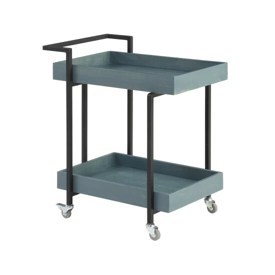 Best reviews of π Furniture Of America Atos Industrial Antique Finish Serving Cart Antique Blue π― - Image 6