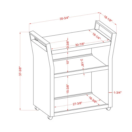 Brand new ❤️ Furniture Of America Courtnie Navy 2-piece Storage Bench And Serving Cart Set 🥰 - Image 7