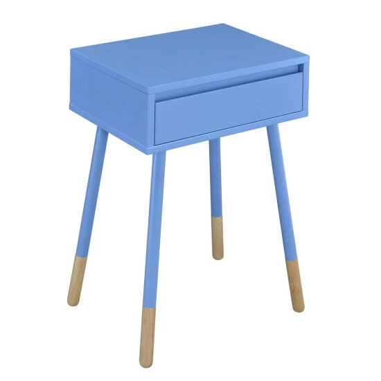 Buy 🛒 Furniture Of America Raza Mid-Century Modern 1-drawer Side Table Blue 😉 - Image 2