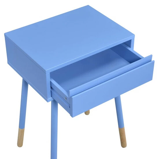 Buy 🛒 Furniture Of America Raza Mid-Century Modern 1-drawer Side Table Blue 😉 - Image 3