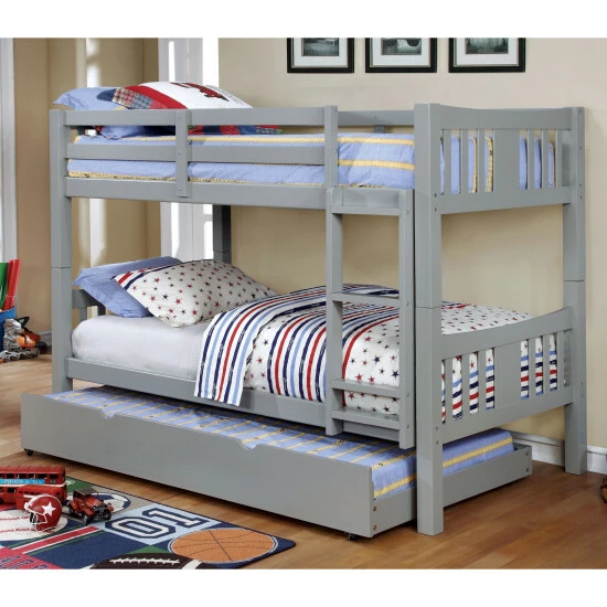 Coupon 👍 Furniture Of America Dai Modern Twin/Twin Solid Wood Bunk Bed Dark Walnut 😍 - Image 6