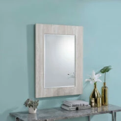 Best deal 🔔 Furniture Of America Vel Modern White 31-inch Rectangular Wall Mirror ⭐