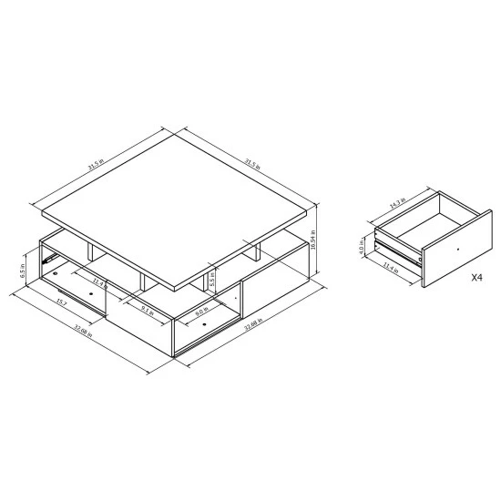 Deals 😉 Furniture Of America Gald Contemporary Espresso 33-inch Coffee Table 🔔 - Image 4