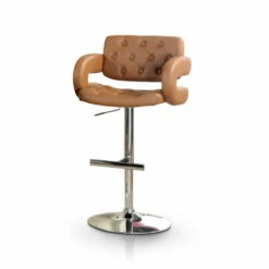 Cheapest π€© Furniture Of America Vardara Tufted Height Adjustable Swivel Barstool Dark Brown π