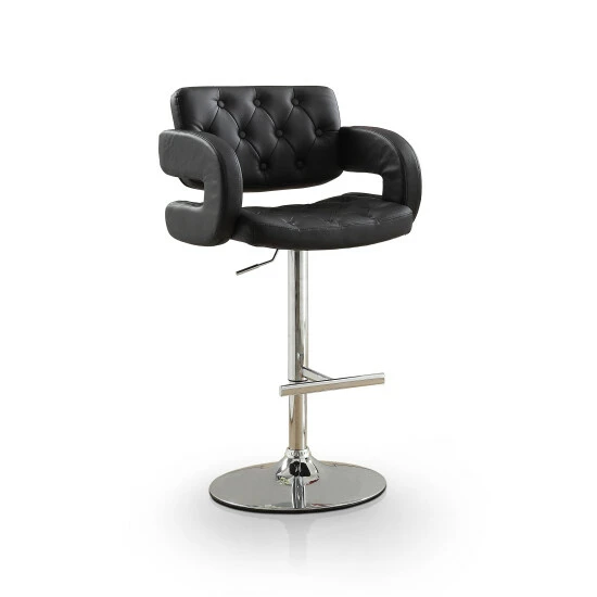 Cheapest 🤩 Furniture Of America Vardara Tufted Height Adjustable Swivel Barstool Dark Brown 👍 - Image 2