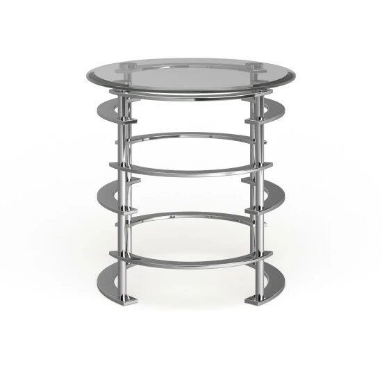 Wholesale 👏 Furniture Of America Odella Contemporary Glam 24-inch Glass Top Side Table Gold 🎁 - Image 8